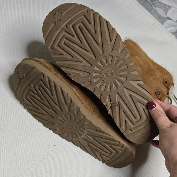 UGG Women's Brown Lace Back Boots - Picture 3 of 7